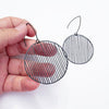 Denz Black Disc Earrings