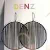 Denz Black Disc Earrings