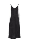 Lounge The Label Linen Blend V.Neck Maxi Dress Malta Blk/Wht