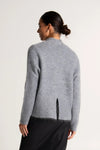 Lounge The Label Mohair Wool Shawl Collar Short Cardigan Glacier