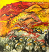 Original Artwork by Alda Hubbard Sandstone & Sun Flinders Ranges