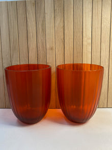  Brian Tunks Glass Tumbler Blood Orange Set of Two