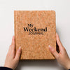 MY WEEKEND JOURNAL CORK COVER WITH GOLD FLECK