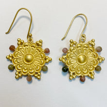 Rubyteva Berber earrings with fixed Multi Tourmaline beads