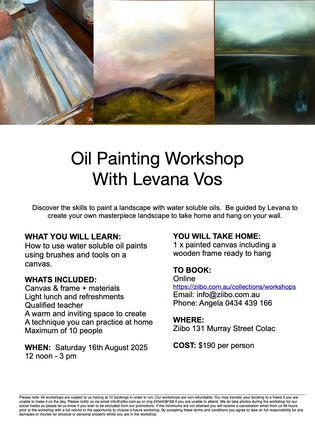  Learn to paint with Oils at Ziibo Colac