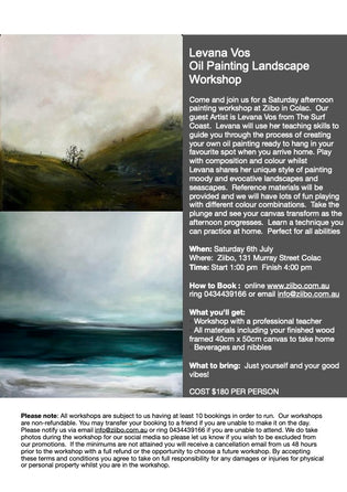  Levana Vos Painting Workshop 6th July at Ziibo