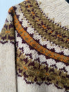 Harley of Scotland Fairisle Cardigan Tan