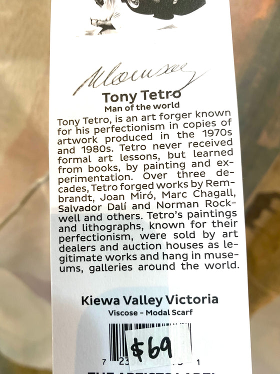 Artist Label Scarf Kiewa Valley Victoria
