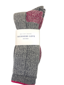  Thunders Love Grey Pink Socks