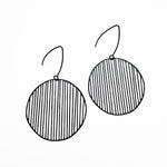  Denz Black Disc Earrings