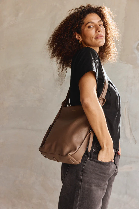 Vestirsi Bella Mini Milk Chocolate Convertible Backpack