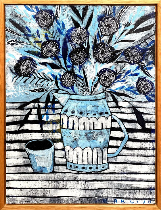 Original artwork by Karlijn Sas ‘Waterkan met bloemen’