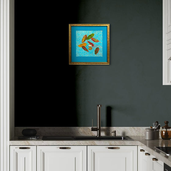 Original artwork by Jenny Elmes ‘Rolling in the Teal’’