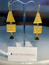Rubyteva Green Aventurine Henna earrings