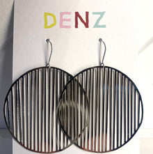  Denz Black Disc Earrings