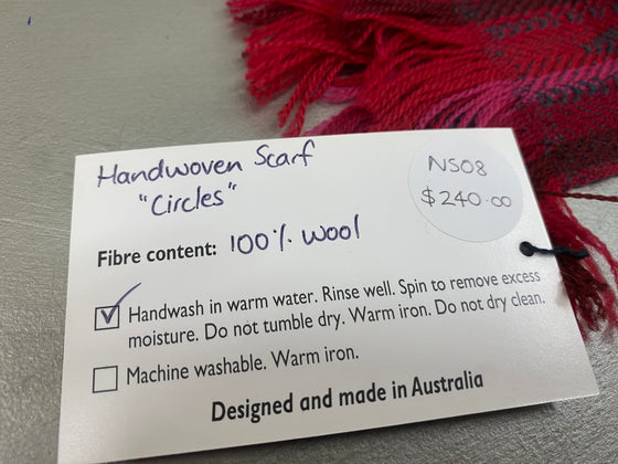 Schonkala hand woven Circles 8 Scarf