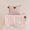 Sand Free Large towel & Bag peach Stripe