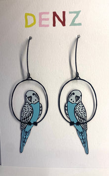  Denz Earrings Blue Budgie