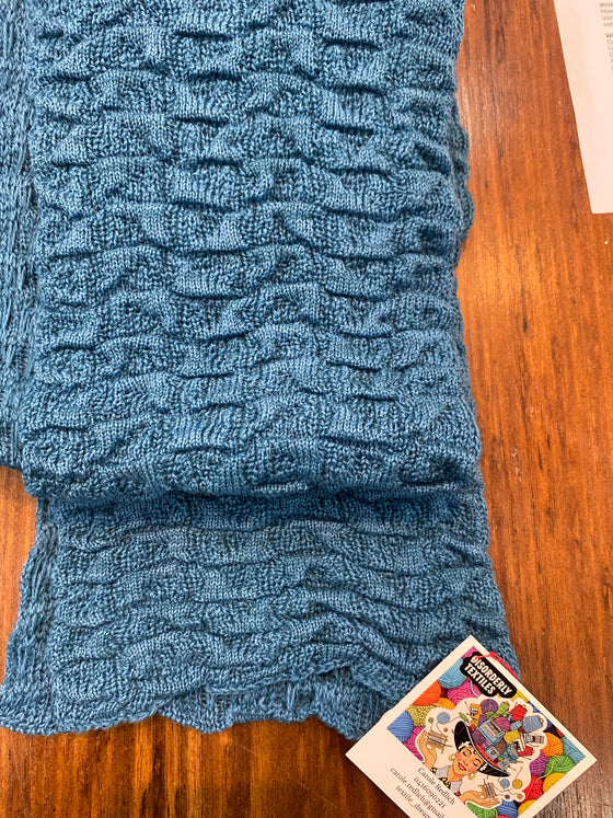 Carole Redlich woollen scarf blue