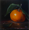 Original artwork by Christine Hoyne ‘Mandarin on black background'
