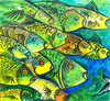 Original artwork by Alda Hubbard 'School of Fish'
