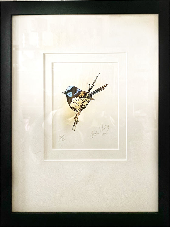 Original Artwork by Vida Pearson 'Blue Wren'