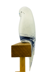  Pete Cromer Resin Budgie Black & White