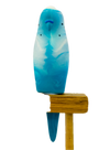 Pete Cromer Resin Budgie Tealy