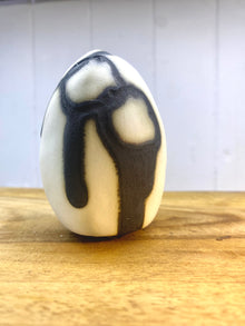  Debbie Hill Black Porcelain & Copper Egg #9