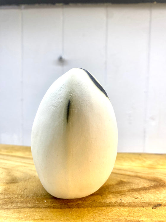 Debbie Hill Black Porcelain & Copper Egg #9