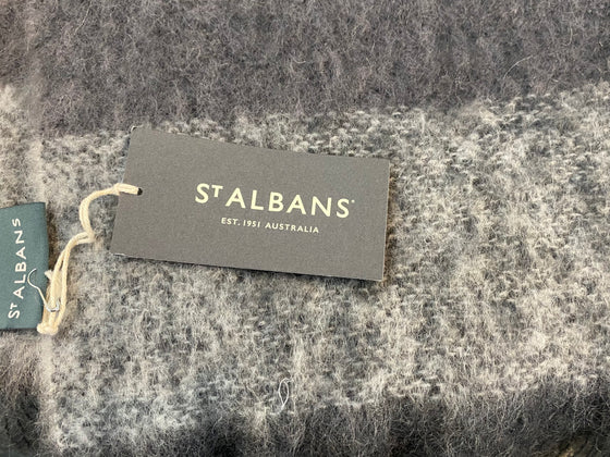 St Albans Mohair Throw Grey