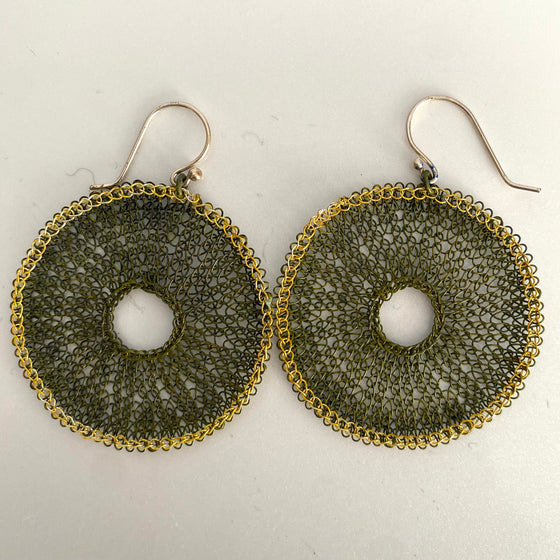 Pam Designed Crescent Gold Ring Earrings