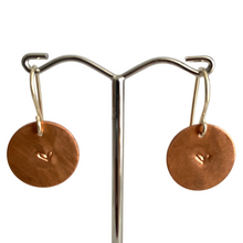 SilknSilver Sun Heart Disc Earrings