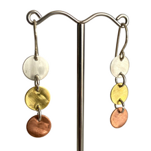  SilknSilver Moon Sun Earth Disc Earring