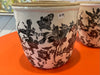 French Country Black Floral Pot