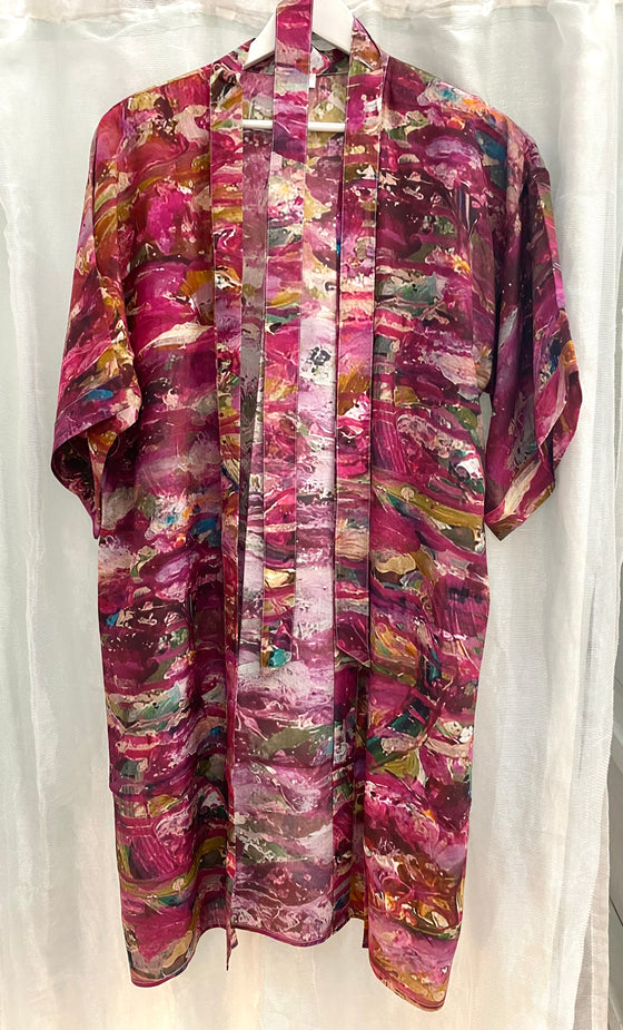 Artist Label Kimono 'Pink Primrose'