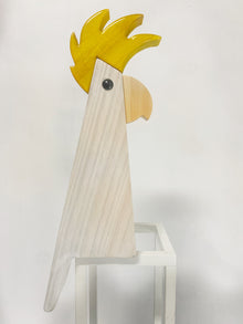  Steve Innes hand made wooden Yellow Crested Cockatoo