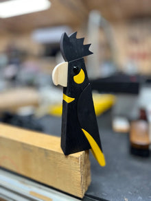  Steve Innes hand made wooden Black Cockatoo