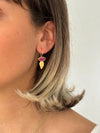 Rubyteva Simulated Ruby Mali earrings