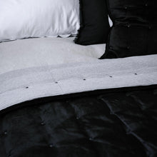  Cotton Velvet Throw colour Black