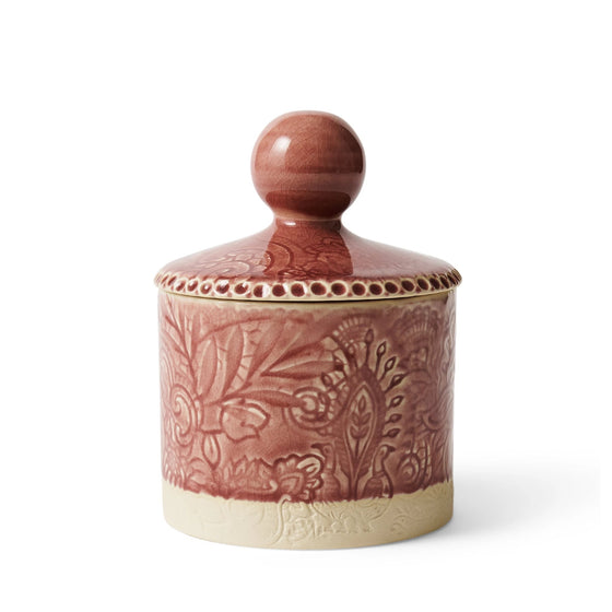 Sthal Porcelain Tea Caddy - Rose Pink