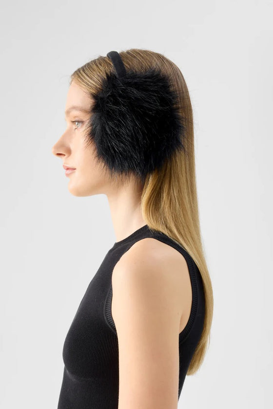 Unreal Fur Ear Muffs Black