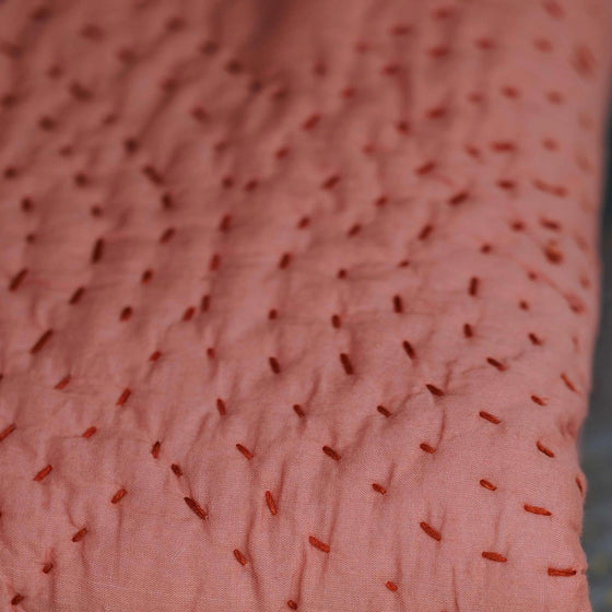 Kantha Blanket Coral