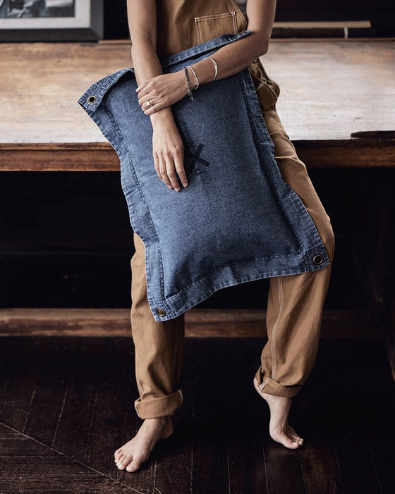 Pony Rider Lil Highlander X Cushion Cover | Denim
