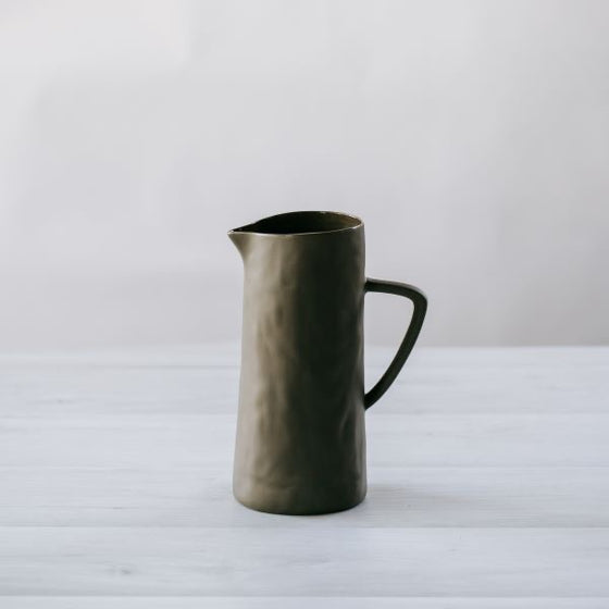 Flax Jug with Handle Olive