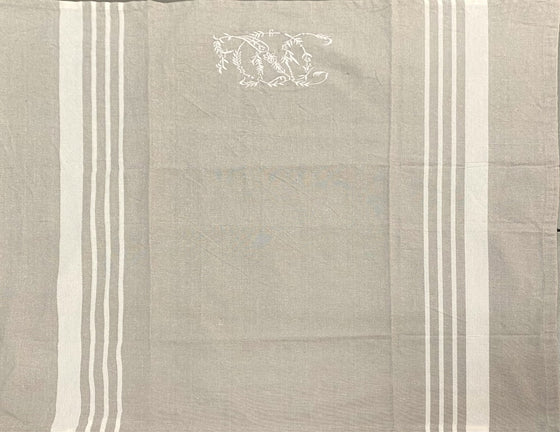 French Country Monogram Tea Towel Linen