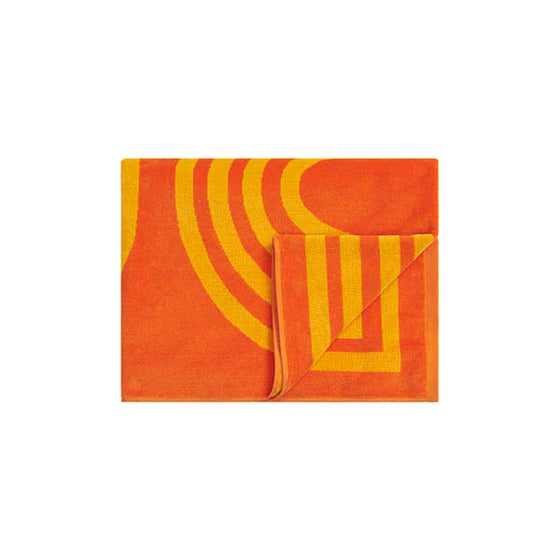 Lateral Arc Orange Beach Towel