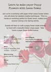 Leesa Cowan - Making Paper Poppy Flowers Workshop
